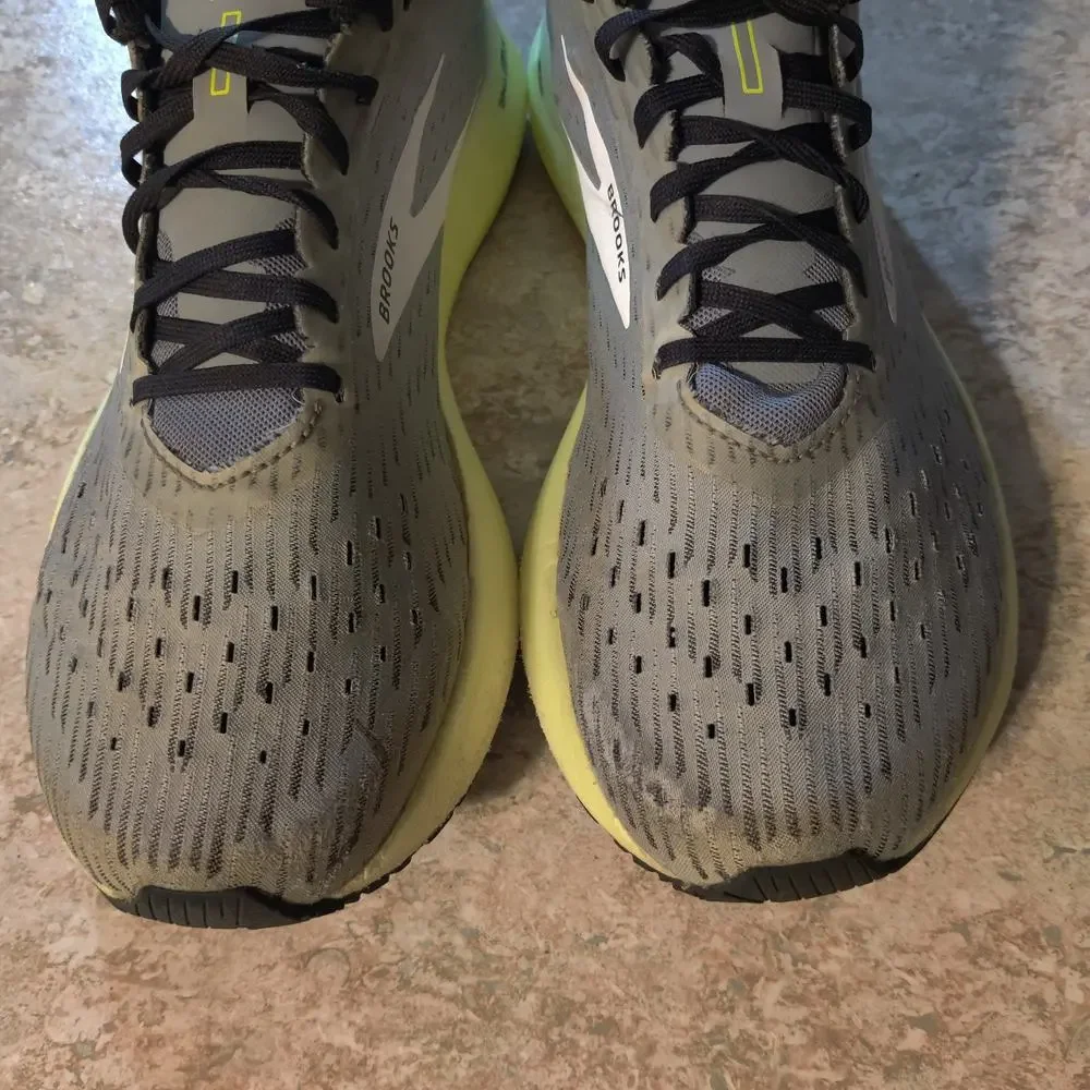 Brooks Shoes Mens 11.5 Hyperion Tempo Gray Green Running Sneakers * No Insoles *